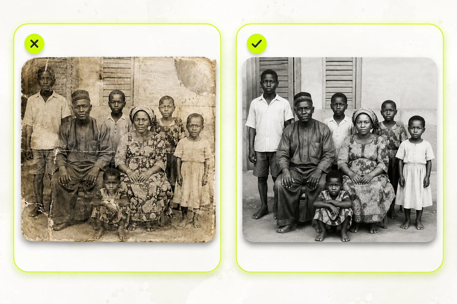 Restauration photo de famille